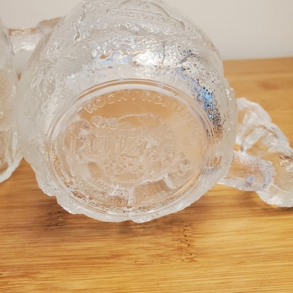 Set of 2 Flintstones McDonald's Rocky Road 3D Coffee Mugs Glass RocDonalds 1993 - Picture 4 of 12